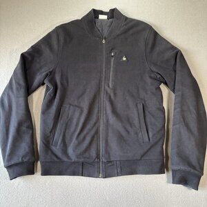 Le Coq Sportif Jacket Mens Black Full Zip Quilted Bomber Style Casual Streetwear